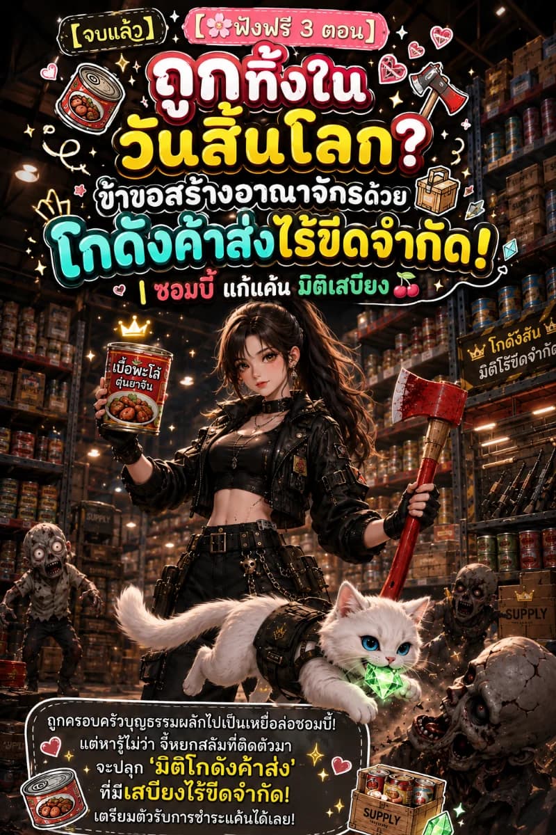 【🌸จบแล้ว】วันสิ้นโลกแล้วไง? ทิ้งข้าไปเถอะ เพราะข้ามีมิติโกดังค้าส่งไร้ขีดจำกัด!|ซอมบี้ แก้แค้น มิติเสบียง สร้างอาณาจักร🍒