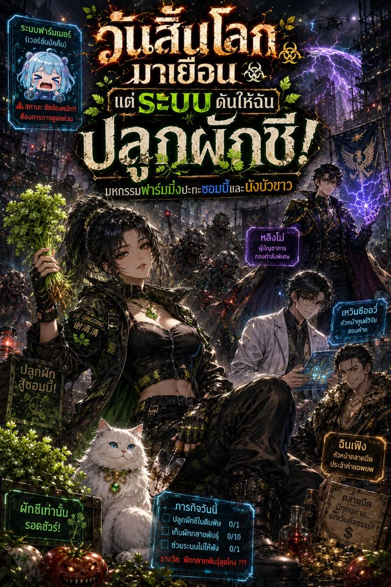 【🌸จบแล้ว】วันสิ้นโลกมาเยือน แต่ระบบดันให้ฉันปลูกผักชี!: มหกรรมฟาร์มมิ่งปะทะซอมบี้และนังบัวขาว|วันสิ้นโลก, ระบบ, ฮาเร็ม, ตลกร้าย🍒