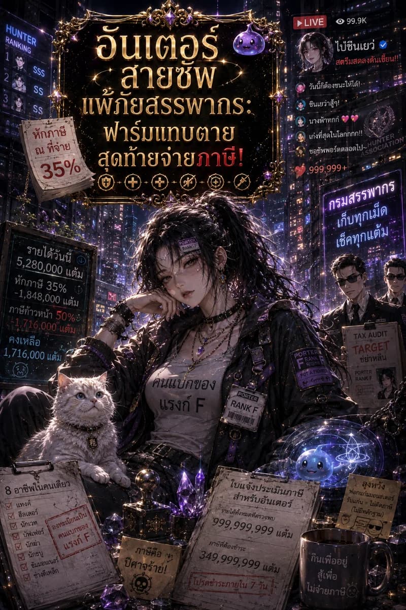 【💰 จบแล้ว】ฮันเตอร์สายซัพแพ้ภัยสรรพากร: ฟาร์มแทบตาย สุดท้ายจ่ายภาษี! - นางเอกเทพสายฟาร์ม 💰🔥